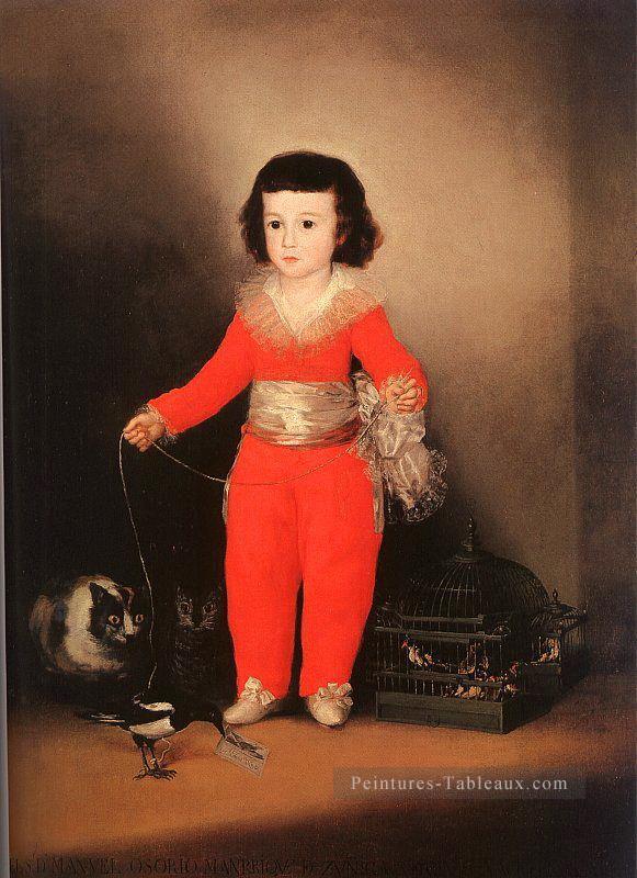 Don Manuel Osorio Portrait de Manrique de Zuniga Francisco Goya Peintures à l'huile